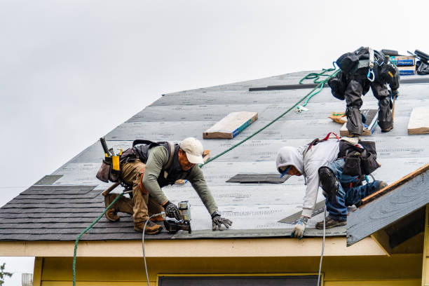 Professional Gutter Installation technician working in Adams, KY